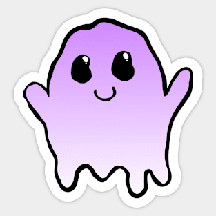 ghosty dude - purple Sticker